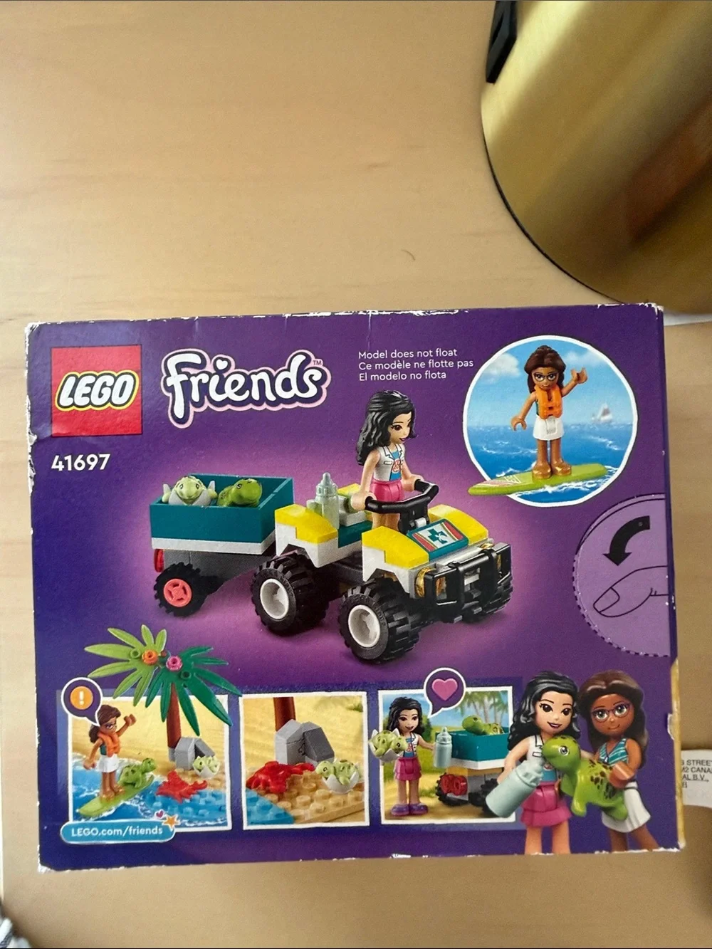 Lego Friends Yellow White ATV Beach Rescue Set with Palm Tree